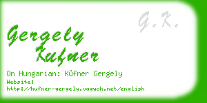 gergely kufner business card
